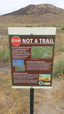 Stop - Not a Trail!